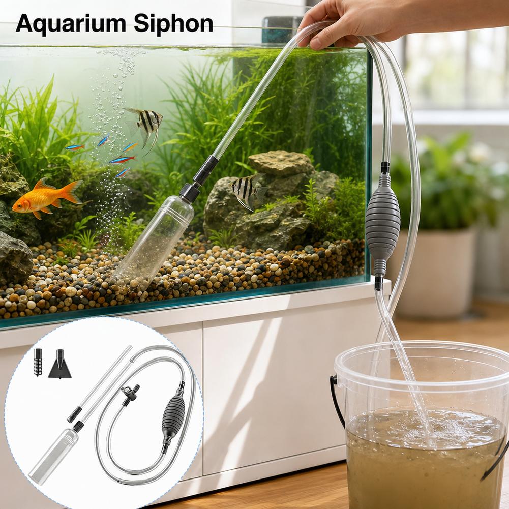 Marine Aquarium With Sump - Manual Aquarium Siphon Fish Tank Water