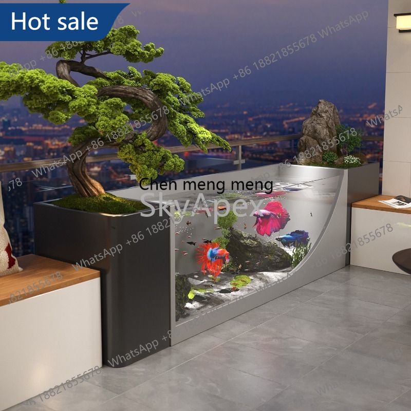 Marine Aquarium With Sump - M02 Finished Stainless Steel Balcony Fish