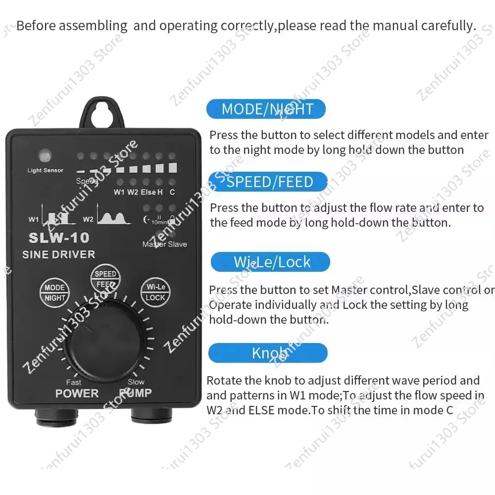 SLW10/20/30 Silent Wave Maker  - Marine Aquarium Wave Maker review and price